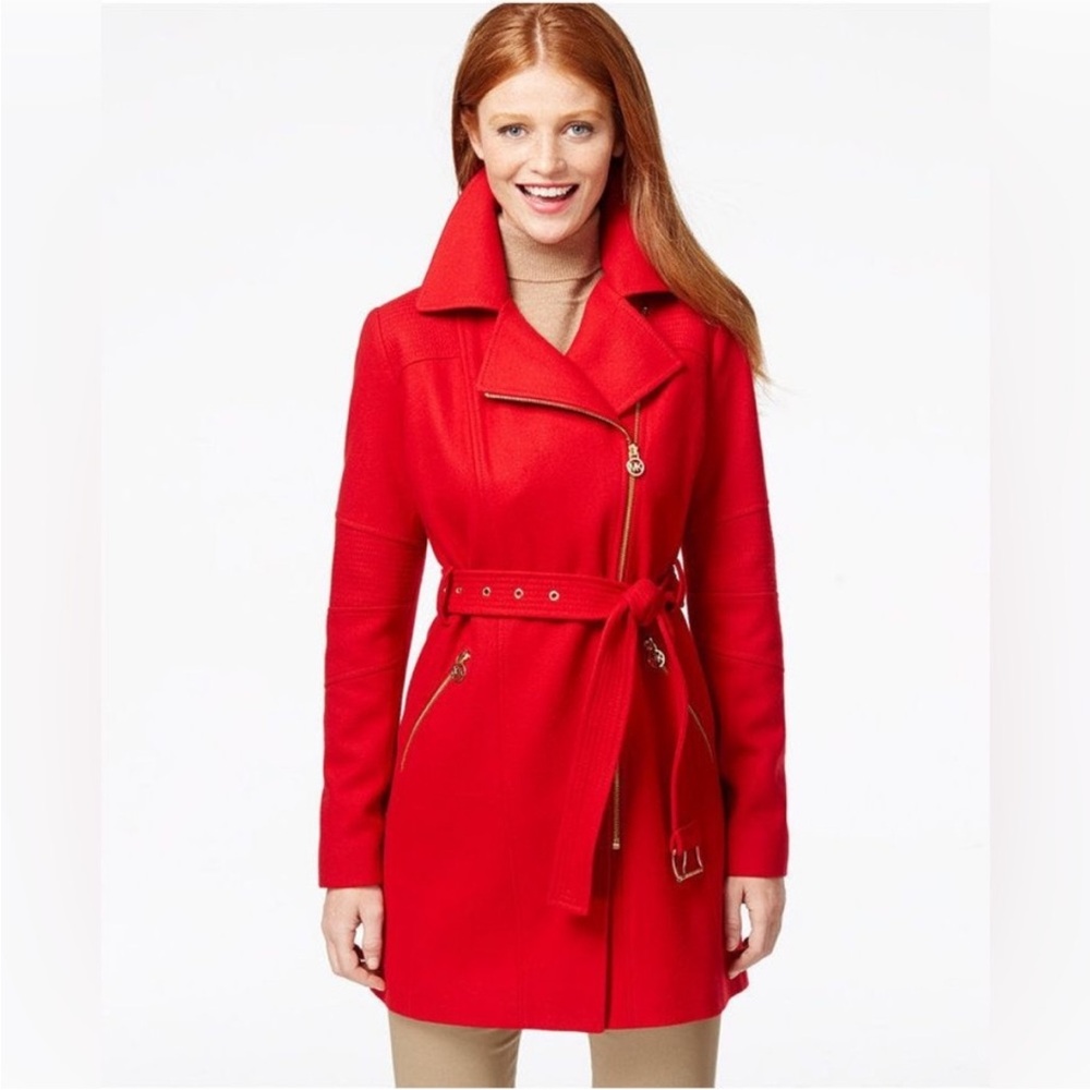 Michael Kors Red Belted Jacket